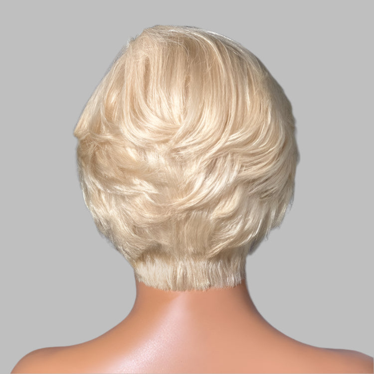 Exclusive Sale | 613 Blonde Pixie Cut Glueless Minimalist HD Lace C Part Short Wig 100% Human Hair