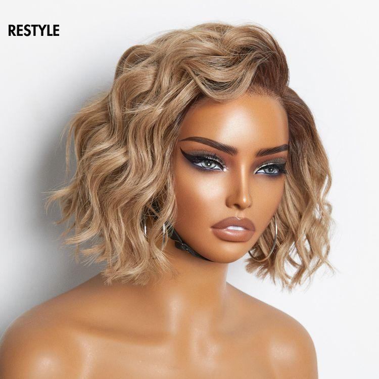 Exclusive Discount | Put On & Go Blunt Cut Straight Bob Minimalist HD Lace Glueless C Part Wig