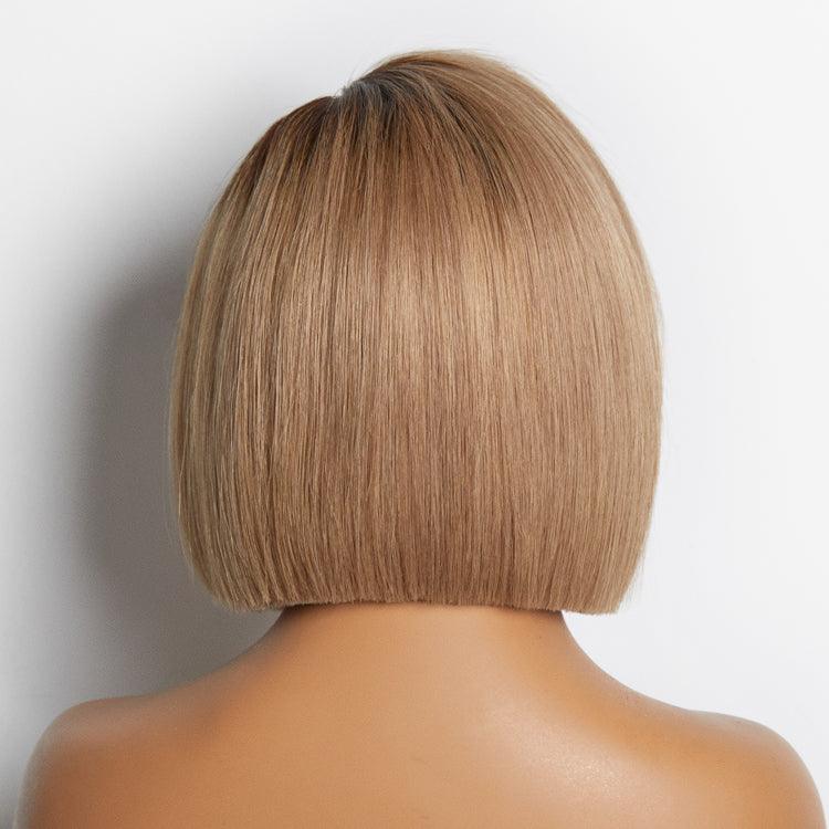 Exclusive Discount | Put On & Go Blunt Cut Straight Bob Minimalist HD Lace Glueless C Part Wig