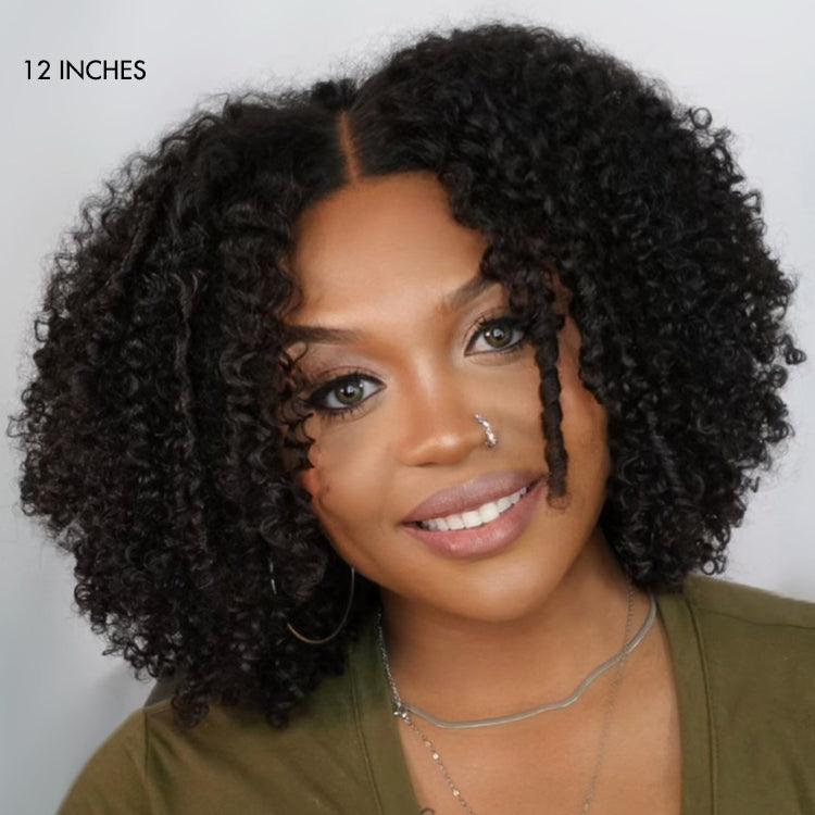 Exclusive Sale | Gorgeous Natural Coily Curl Glueless 5x5 Closure HD Transparent Lace Wig Breathable Cap