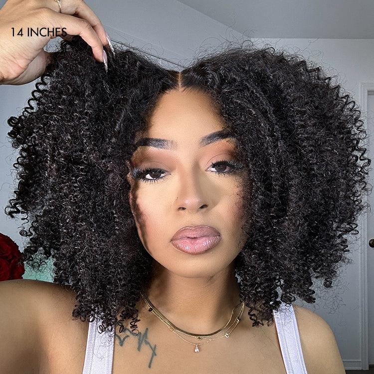 Exclusive Sale | Gorgeous Natural Coily Curl Glueless 5x5 Closure HD Transparent Lace Wig Breathable Cap