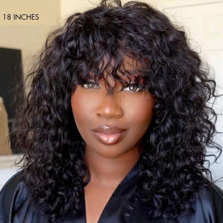 Fantasy Wet and Wavy Glueless Minimalist Lace Wig with Bangs