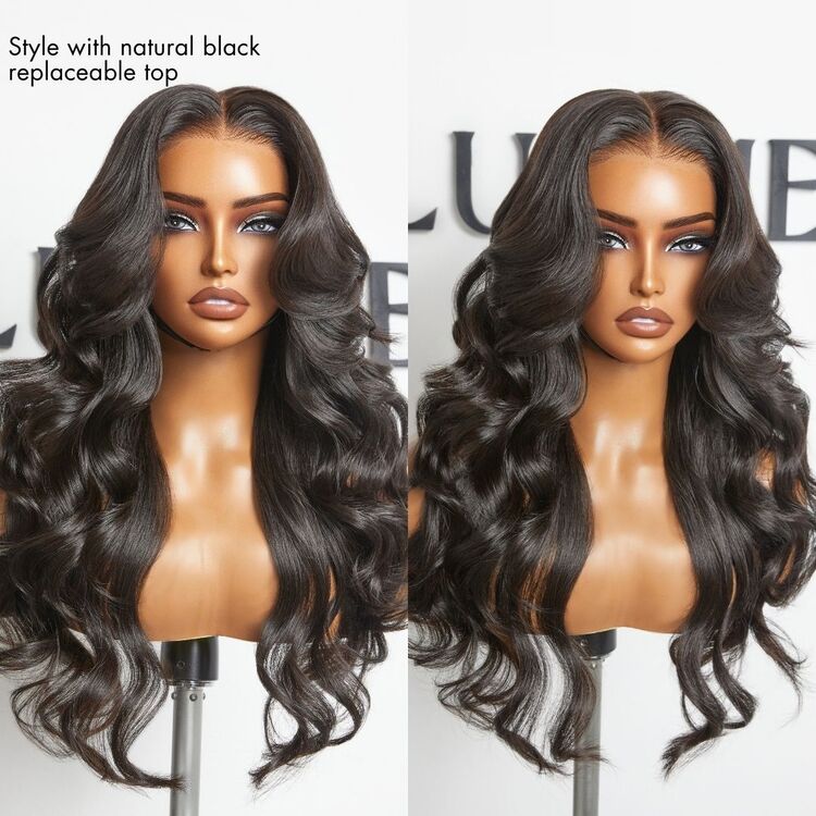 VIP Price | ZIP & GO WIGS | Natural Black Loose Body Wave Glueless 7x6 Closure HD Lace Wig Buy 1 Get 1 Free Replaceable Top